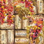 Lunch Napkin - Grapes and Corks