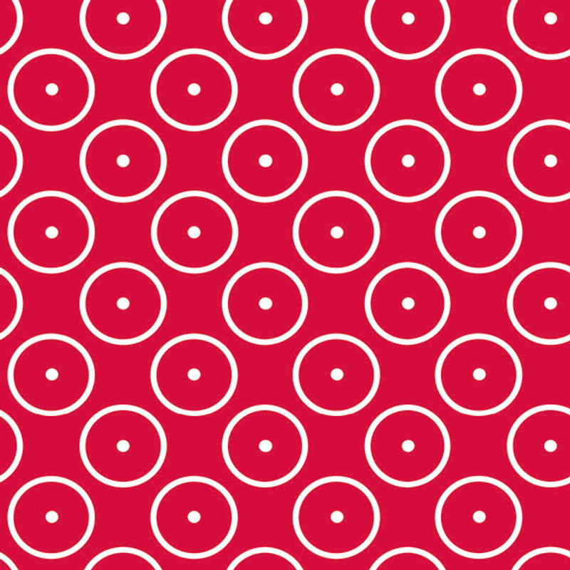 Lunch Napkin - Dots Circles Red