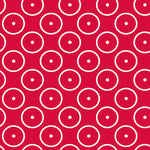 Lunch Napkin - Dots Circles Red