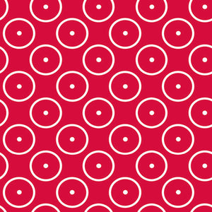 Lunch Napkin - Dots Circles Red