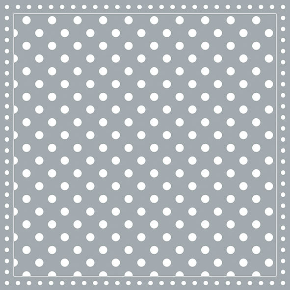 Lunch Napkin - Stripes Dots GREY