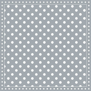 Lunch Napkin - Stripes Dots GREY