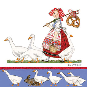 Lunch Napkin - Girl with Geese