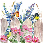 Lunch Napkin - Birds on Fence