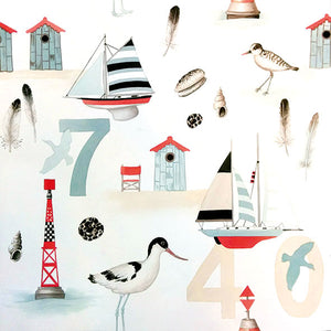 
                
                    Load image into Gallery viewer, Lunch Napkin - Beach Numbers
                
            