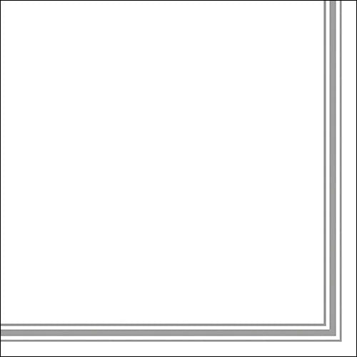 Lunch Napkin - Lea WHITE/SILVER