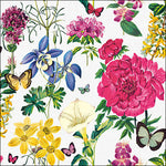 Lunch Napkin - Botanical Florals WHITE