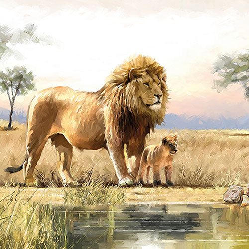 
                
                    Load image into Gallery viewer, Lunch Napkin - Lions
                
            