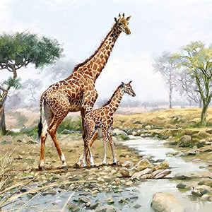 Serviette à Déjeuner - Girafes
