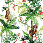 Lunch Napkin - Orangutan WHITE