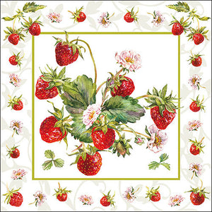 Serviette à Déjeuner - Fraises Fraîches