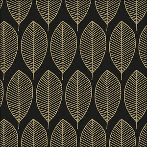 
                
                    Load image into Gallery viewer, Lunch Napkin - Oval Leaves BLACK/GOLD
                
            
