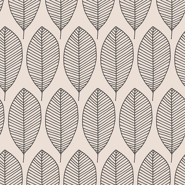 Lunch Napkin - Oval Leaves GREY