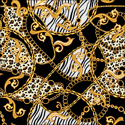 
                
                    Load image into Gallery viewer, Lunch Napkin - Golden Pattern Black
                
            