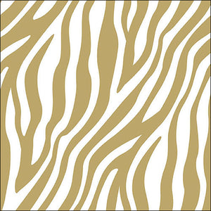 Lunch Napkin - Zebra Stripes GOLD