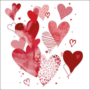 Lunch Napkin - With Love Red