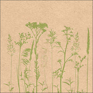 Lunch Napkin - Herbs And Flowers GREEN (RECYCLED)
