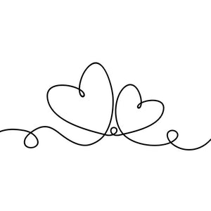 
                
                    Load image into Gallery viewer, Lunch Napkin - Line Of Love BLACK
                
            