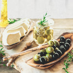 Serviette à Déjeuner - Olives Et Fromage