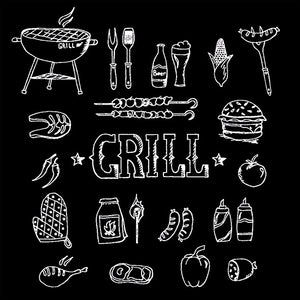 Serviette à Déjeuner - Grill NOIR