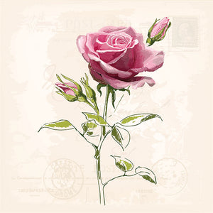Lunch Napkin - Vintage Rose