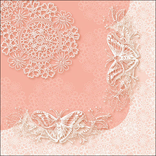 Lunch Napkin - Butterfly Lace ROSE