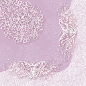 
                
                    Load image into Gallery viewer, Lunch Napkin - Butterfly Lace LILAC
                
            