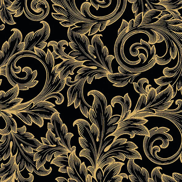 Lunch Napkin - Baroque Gold/Black