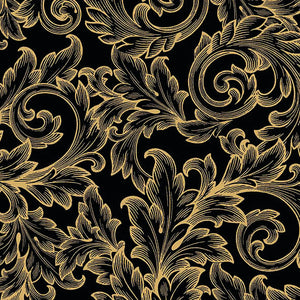 Lunch Napkin - Baroque Gold/Black