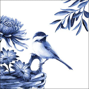 Serviette à Déjeuner - Oiseau Bleu