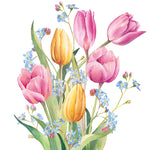 Serviette à Déjeuner - Bouquet de Tulipes
