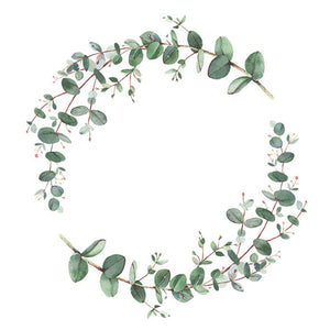 Lunch Napkin - Eucalyptus Branch White