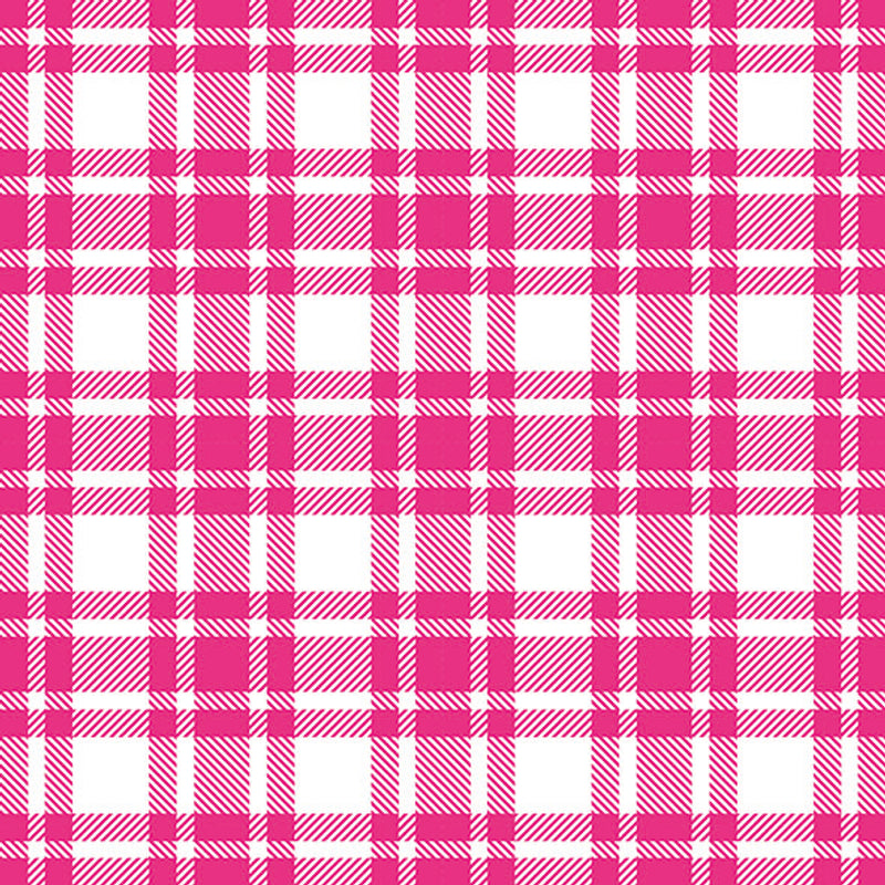 Lunch Napkin - Checkered Pattern Pink