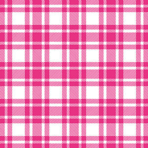 Lunch Napkin - Checkered Pattern Pink