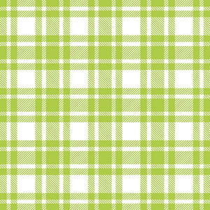 Lunch Napkin - Checkered Pattern Green