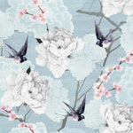 Lunch Napkin - Oriental Flowers Blue