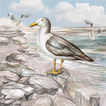 Lunch Napkin - Seagull On The Shore