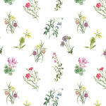 Lunch Napkin - Mixed Flowers White