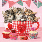 Lunch Napkin - Cats in Tea Cups