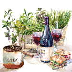 Lunch Napkin - Wine & Herbs