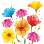 Lunch Napkin - Colourful Summer Flowers