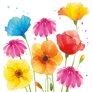 Lunch Napkin - Colourful Summer Flowers