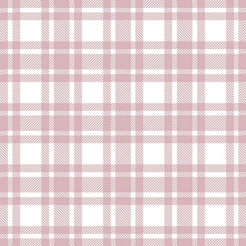 Lunch Napkin - Checkered Pattern Pastel Rose