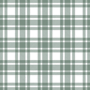 Lunch Napkin - Checkered Pattern Sage