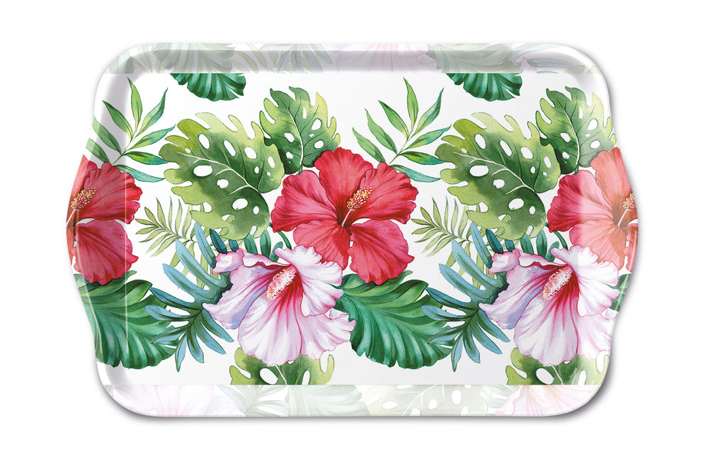 TRAY - Hibiscus Floral WHITE (COLLECTION)