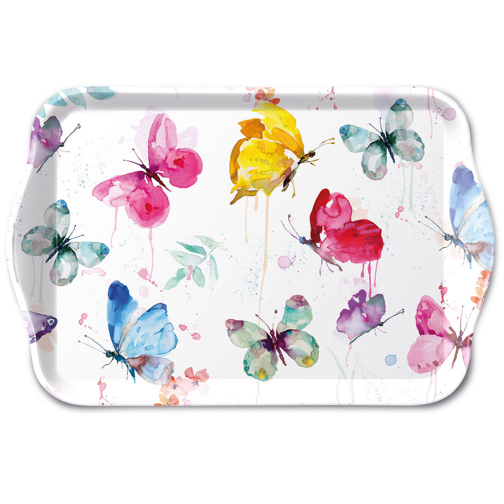 TRAY - Butterfly Collection WHITE (13 x 21cm)