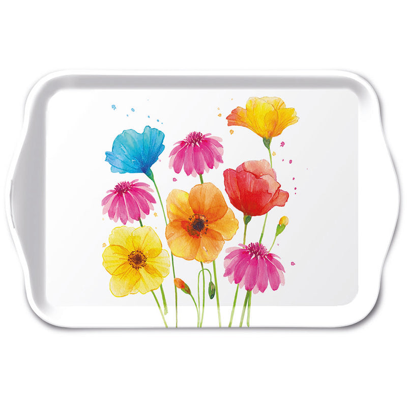 PLATEAU - Fleurs d'été colorées (13 x 21 cm)