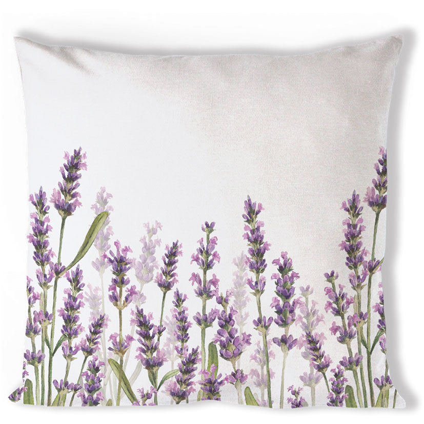 Cushion (Cover) - Lavender Shades WHITE (40 x 40 CM)