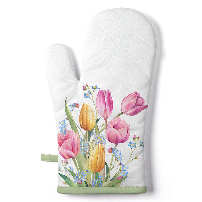 Oven Mitt - Tulips Bouquet