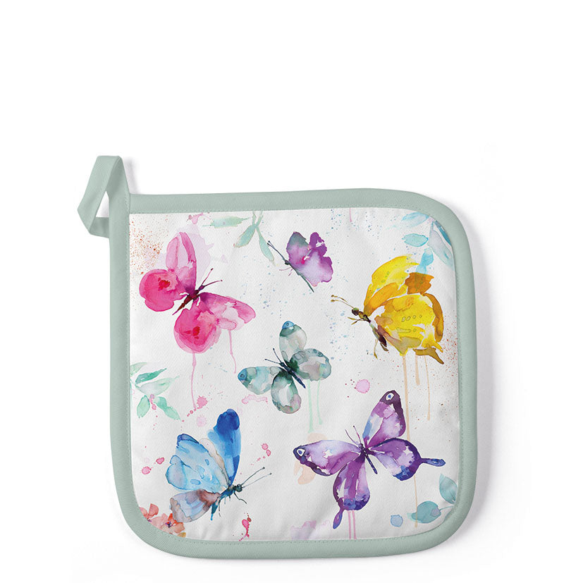 Pot Holder - Butterfly Collection WHITE